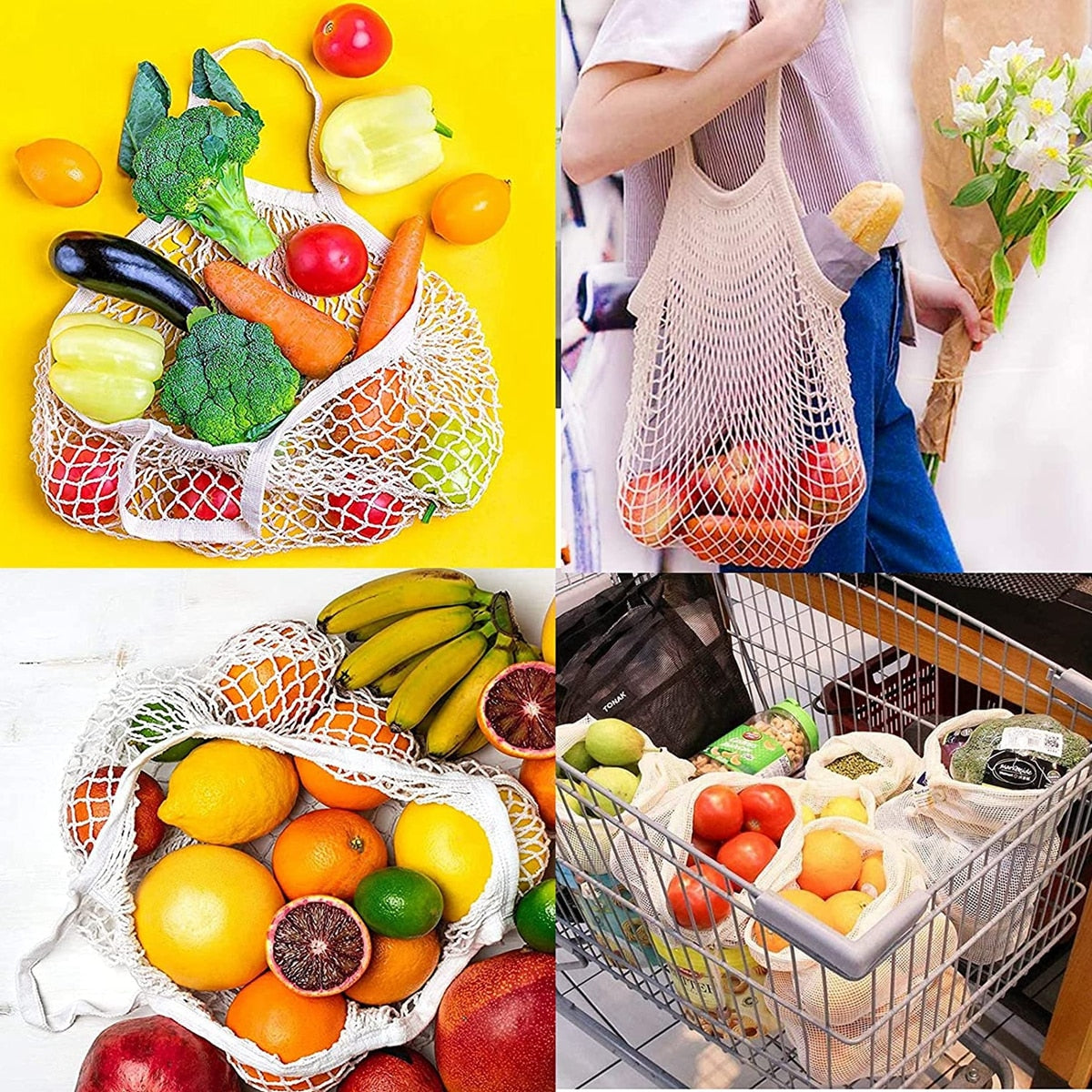 Eco-Friendly Portable Mesh Fruit & Vegetable Bags