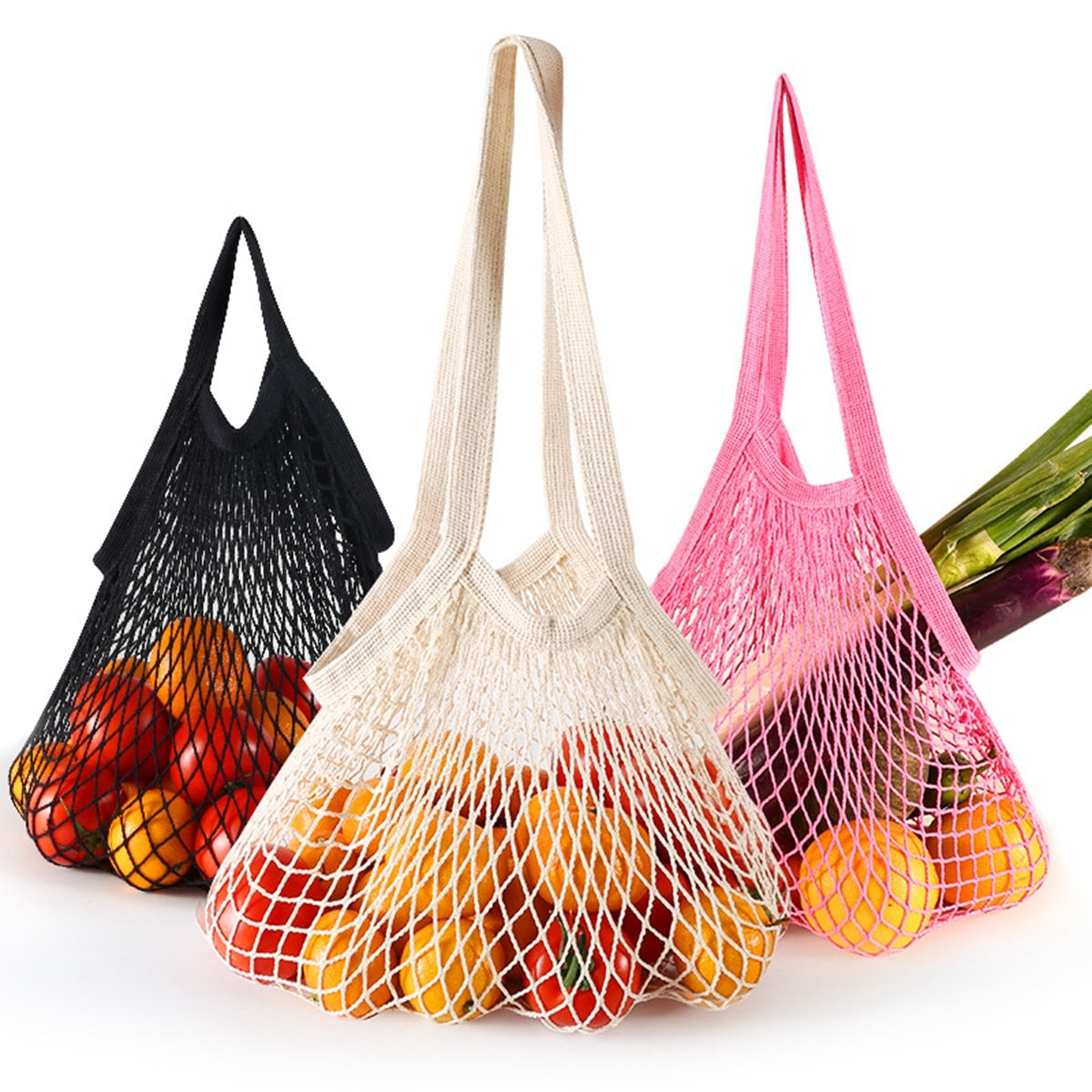 Eco-Friendly Portable Mesh Fruit & Vegetable Bags