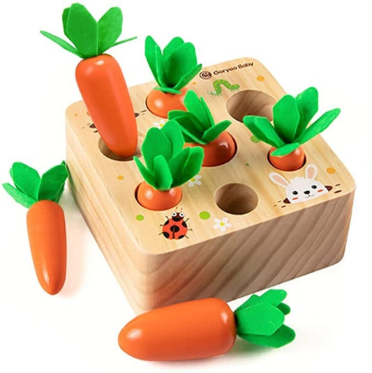 Montessori Toys for 1 YearOld Baby Pull Carrot Set