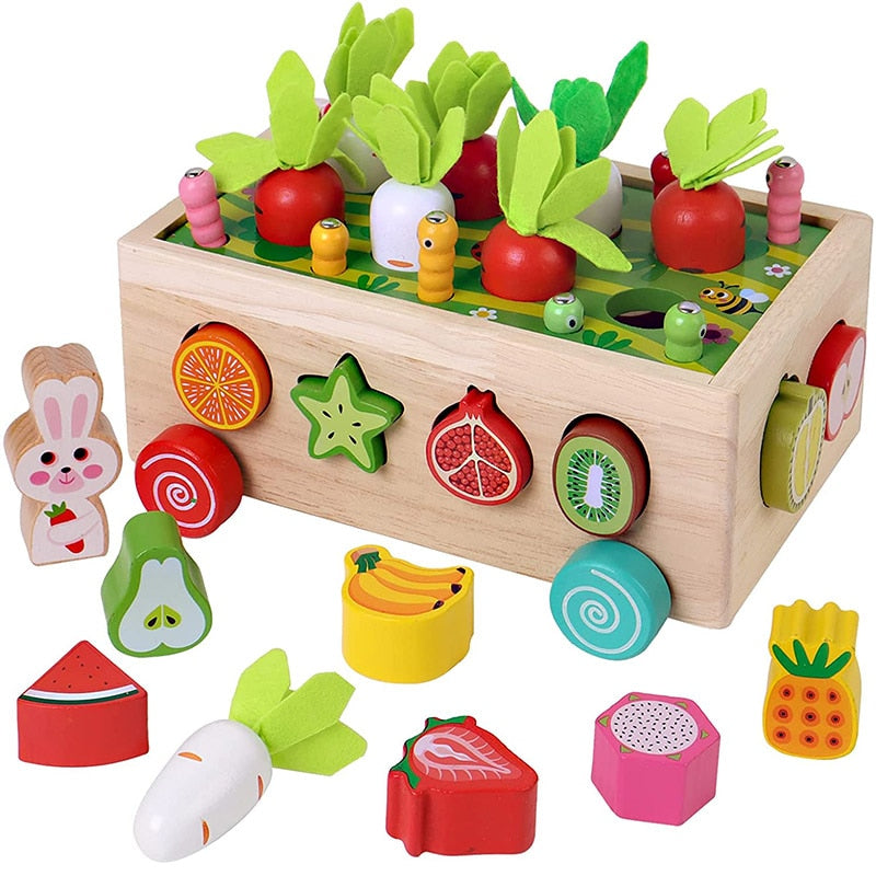 Montessori Toys for 1 YearOld Baby Pull Carrot Set