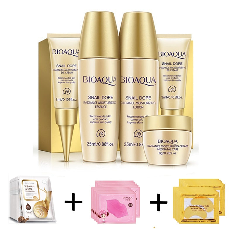 Bioaqua Collagen Gold Eye and Lip Mask Set for Moisturizing