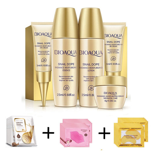 Bioaqua Collagen Gold Eye and Lip Mask Set for Moisturizing