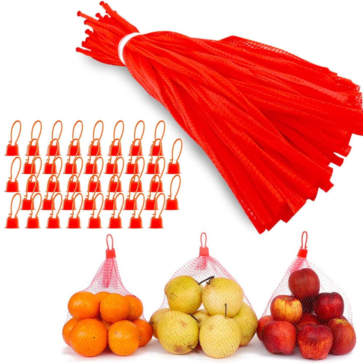 100PCS Reusable Fruit Vegetable Bags