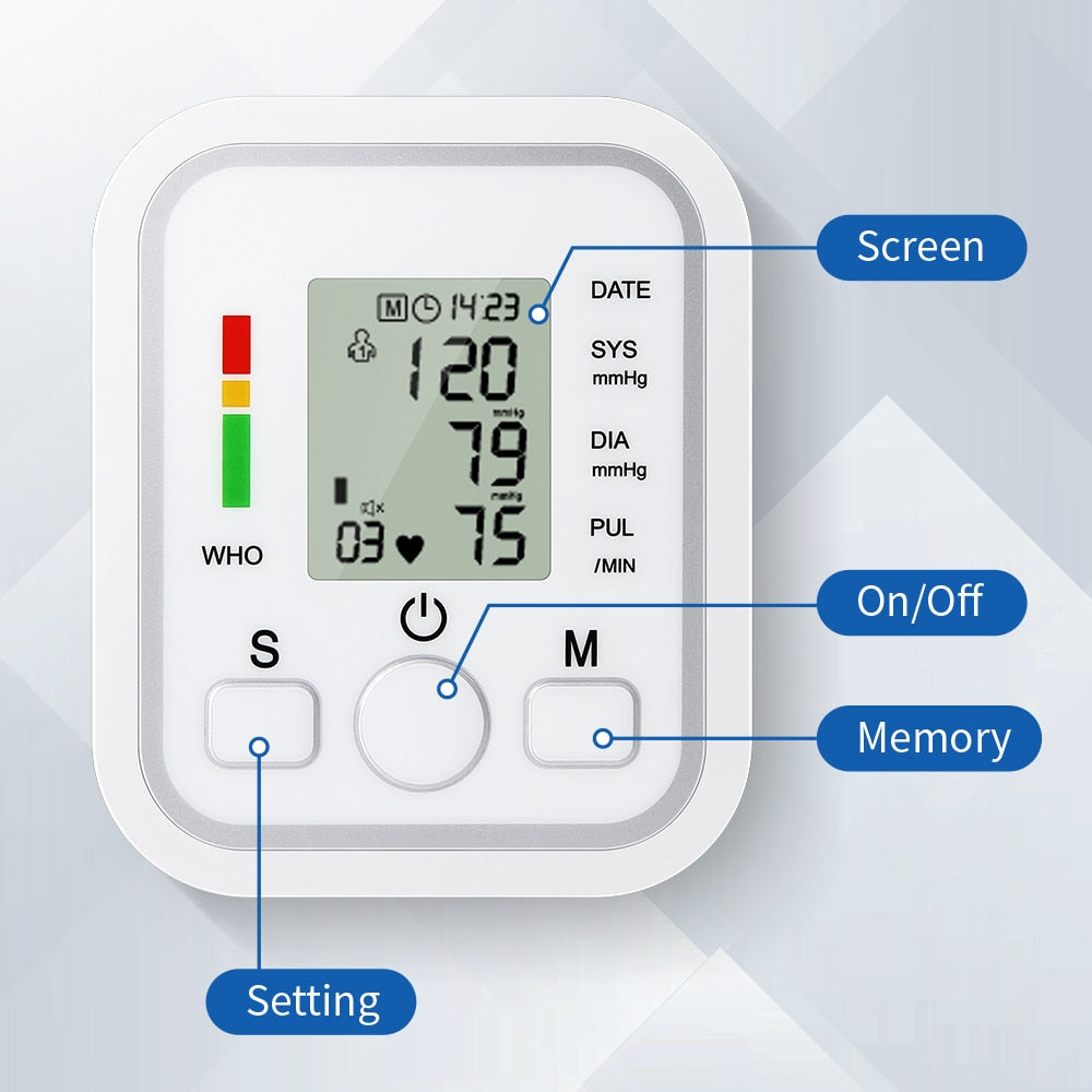 Arm Automatic Digital Blood Pressure Monitor Home