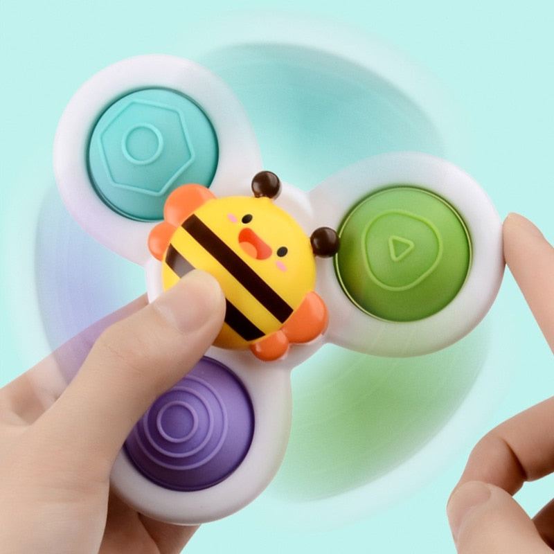 Baby Bath Toys Funny Bathing Sucker Spinner Suction Cup