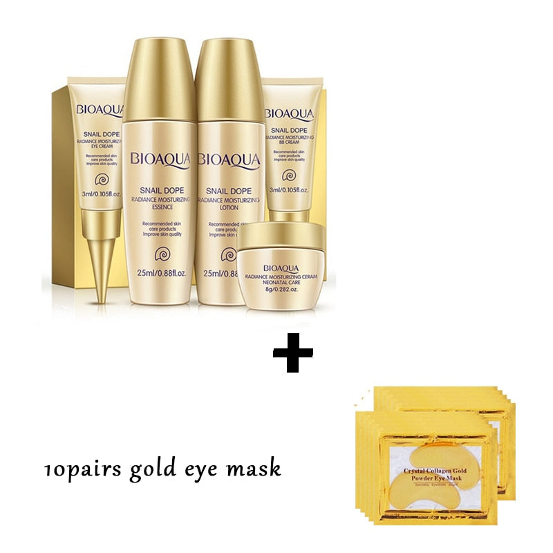 Bioaqua Collagen Gold Eye and Lip Mask Set for Moisturizing