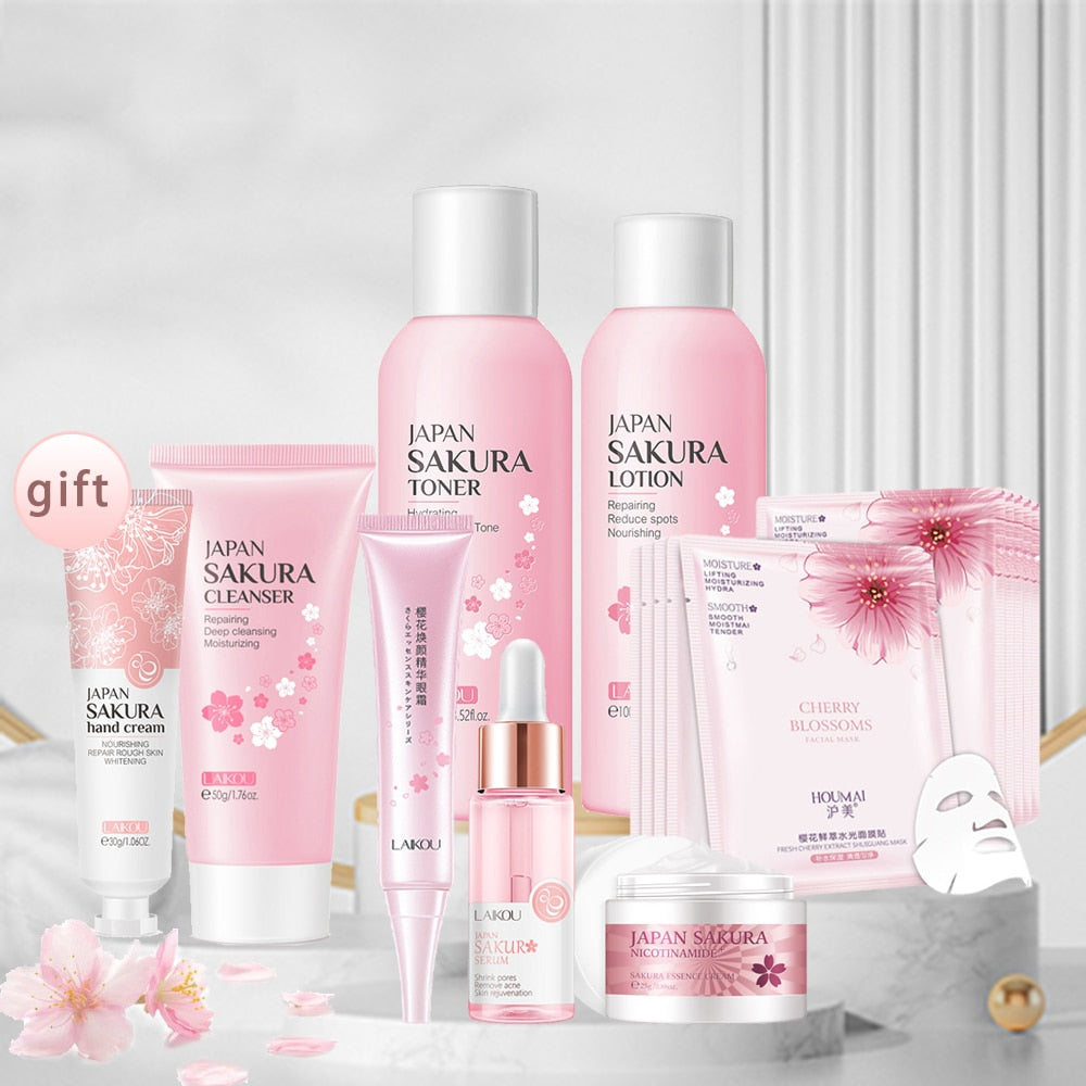 Facial Products Kit Sakura Skin Care Set