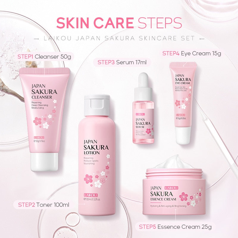 LAIKOU Cherry Blossom Skin Care Set